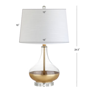 West 24.5" Glass LED Table Lamp - JONATHAN Y